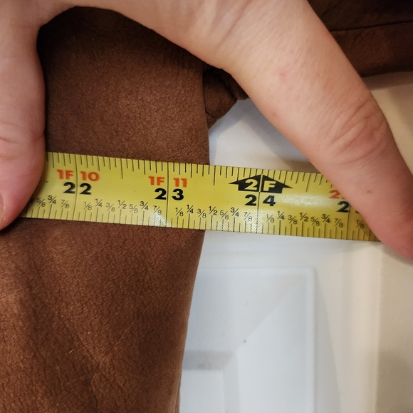 Global Identity Outerwear Genuine Suede Brown Leather Jacket Men's Size L - Picture 8 of 8